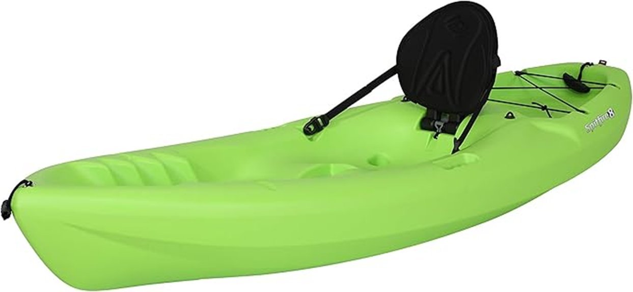 green sit on top kayak