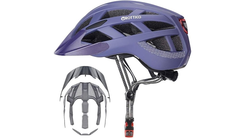 helmet with light and visor