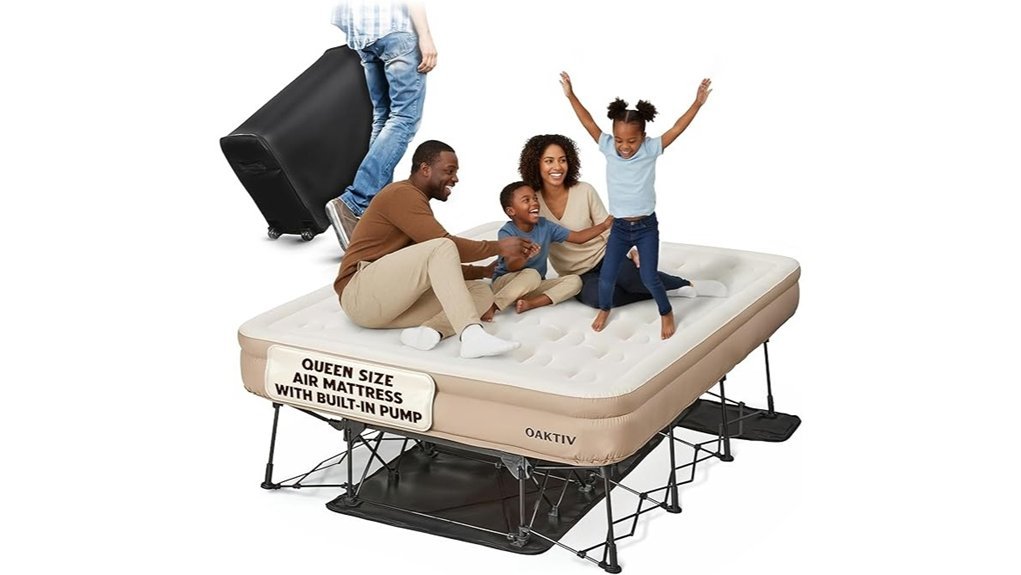 inflatable bed with frame