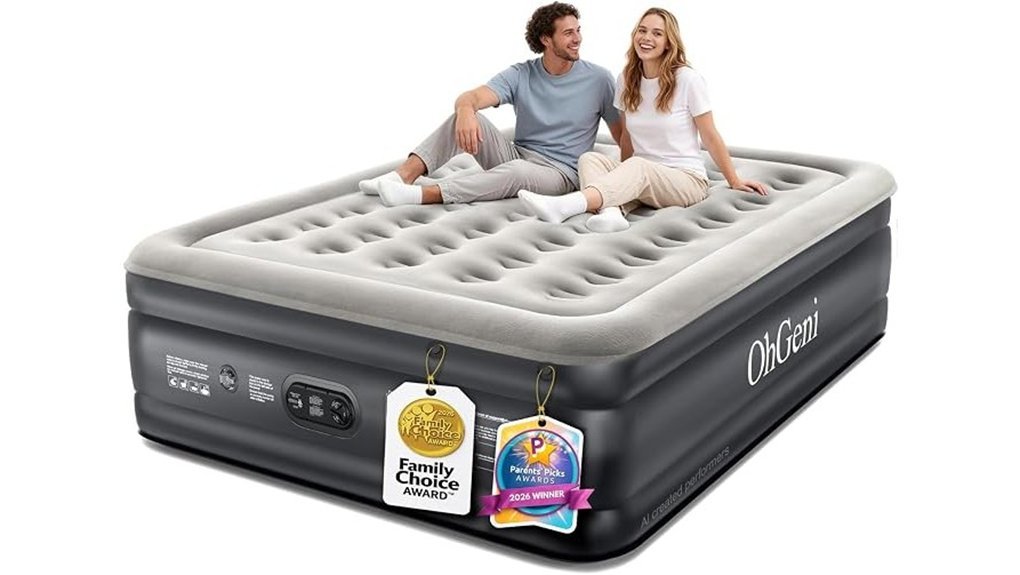 inflatable bed with pump