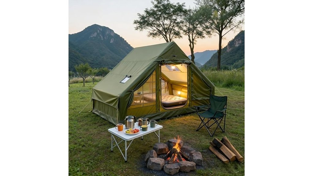 inflatable camping tent set