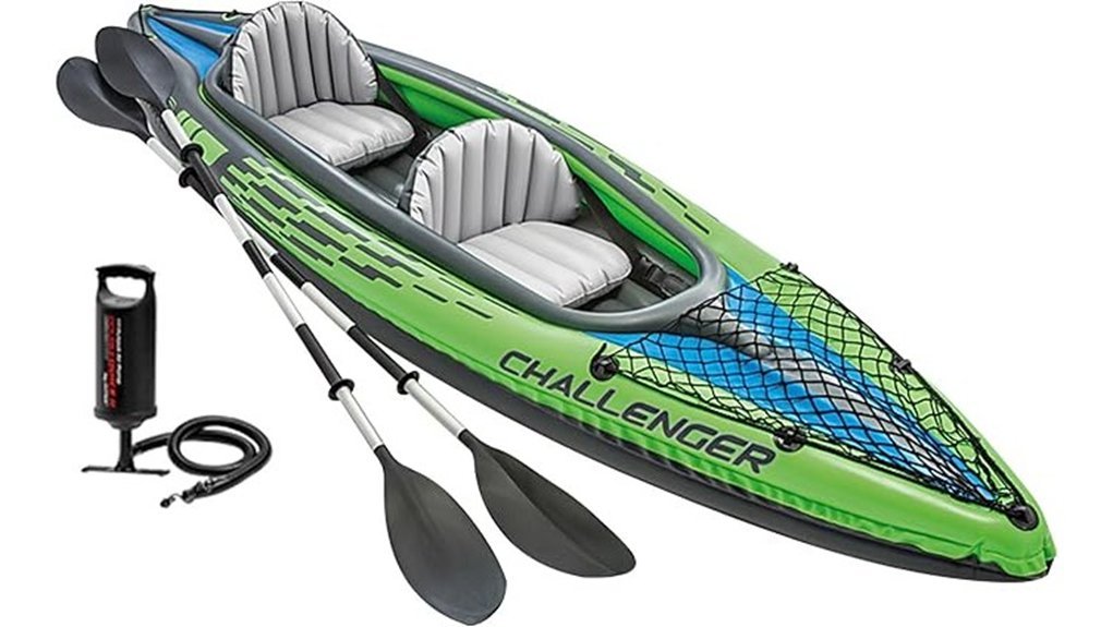 inflatable kayak with accessories