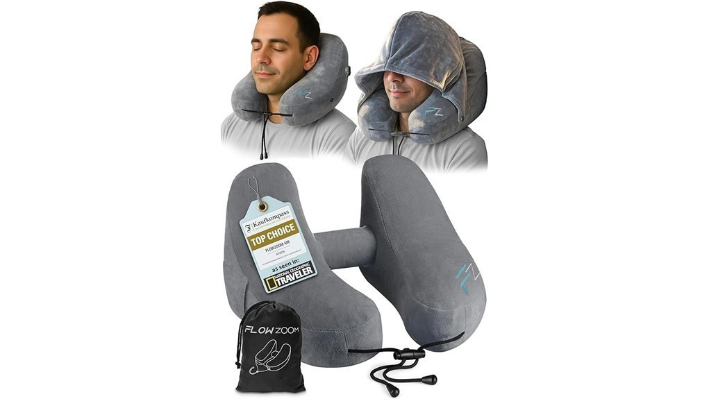 inflatable travel neck pillow