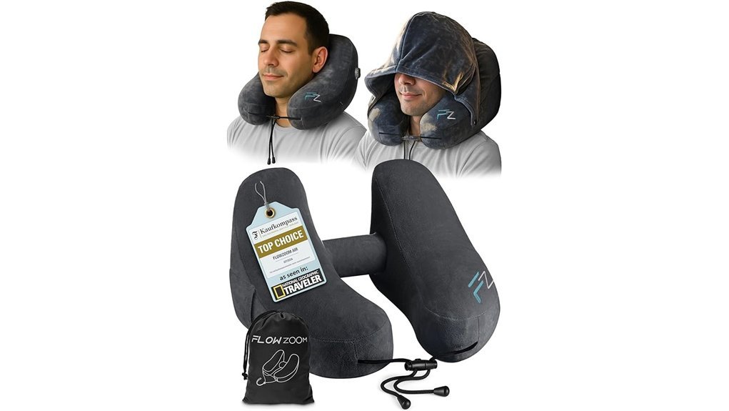 inflatable travel neck pillow