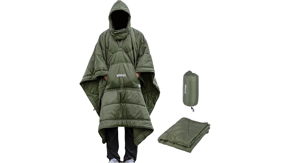 insulated camping hooded blanket