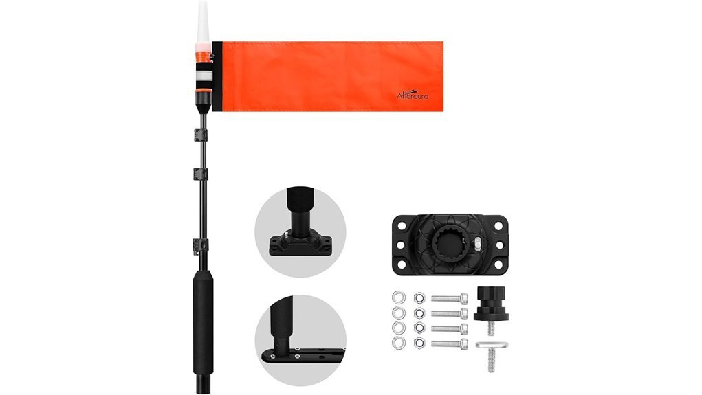 kayak lights with flag