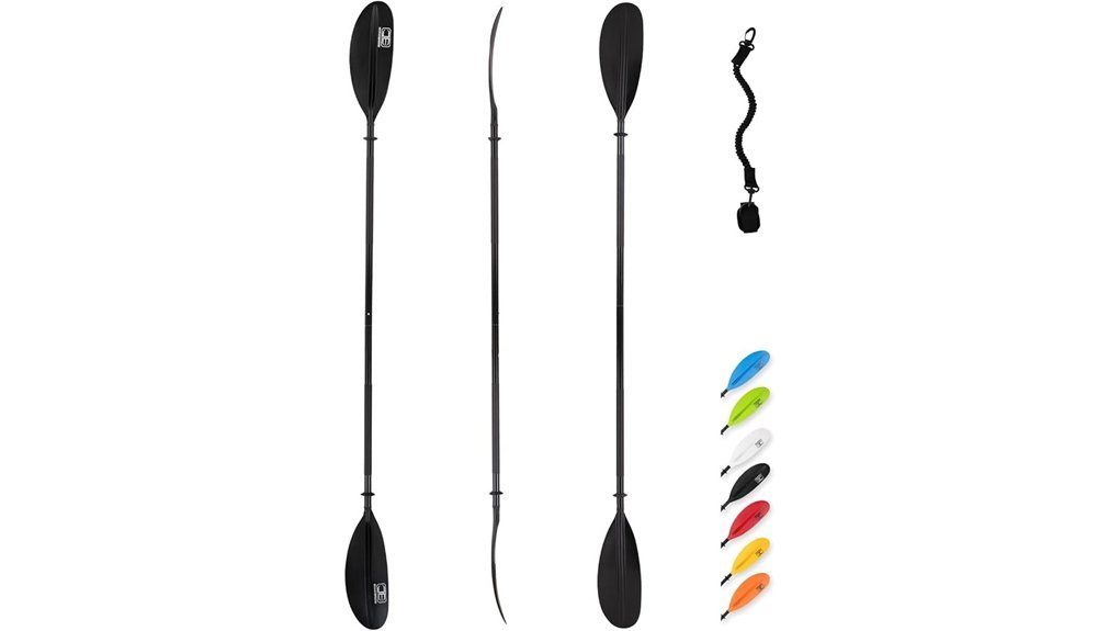 kayak paddle with leash