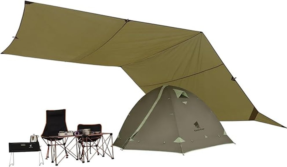 large waterproof camping tarp