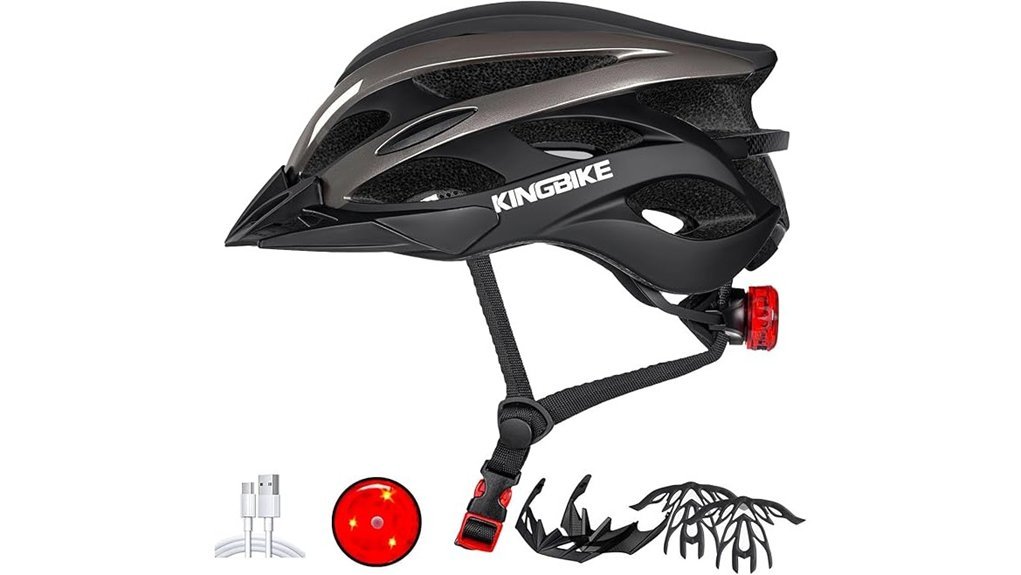 lighted helmet with visors