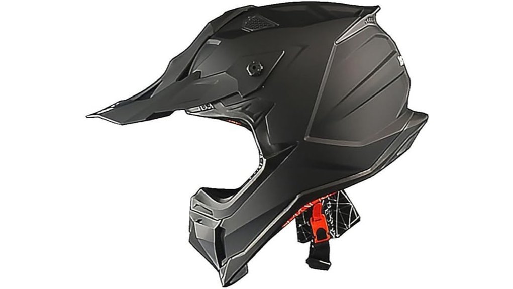 matt black motocross helmet