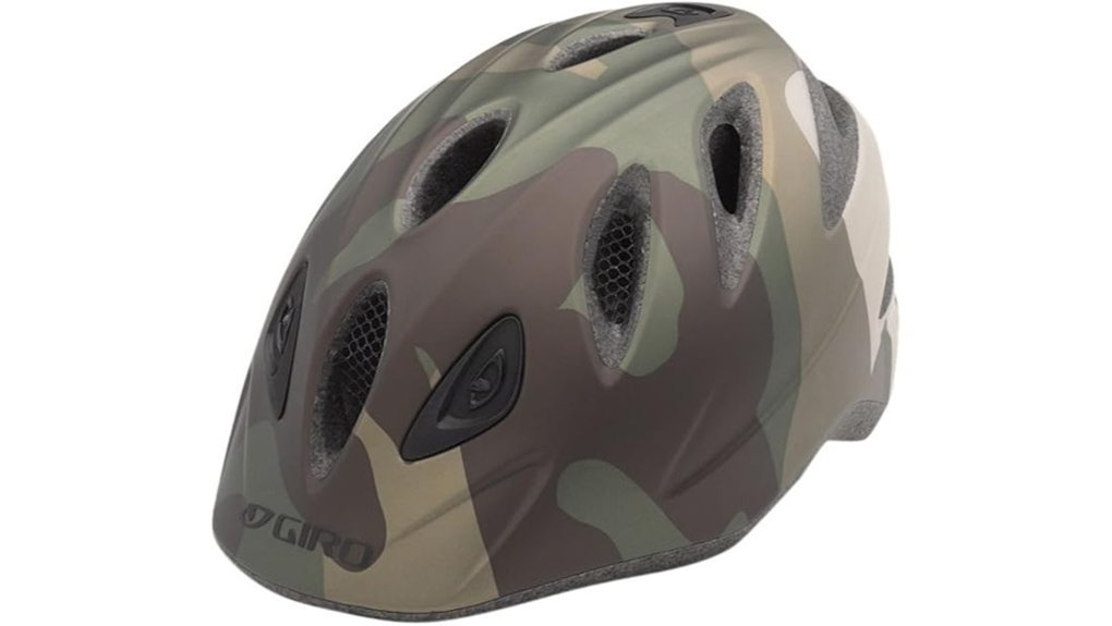 matte green camo helmet