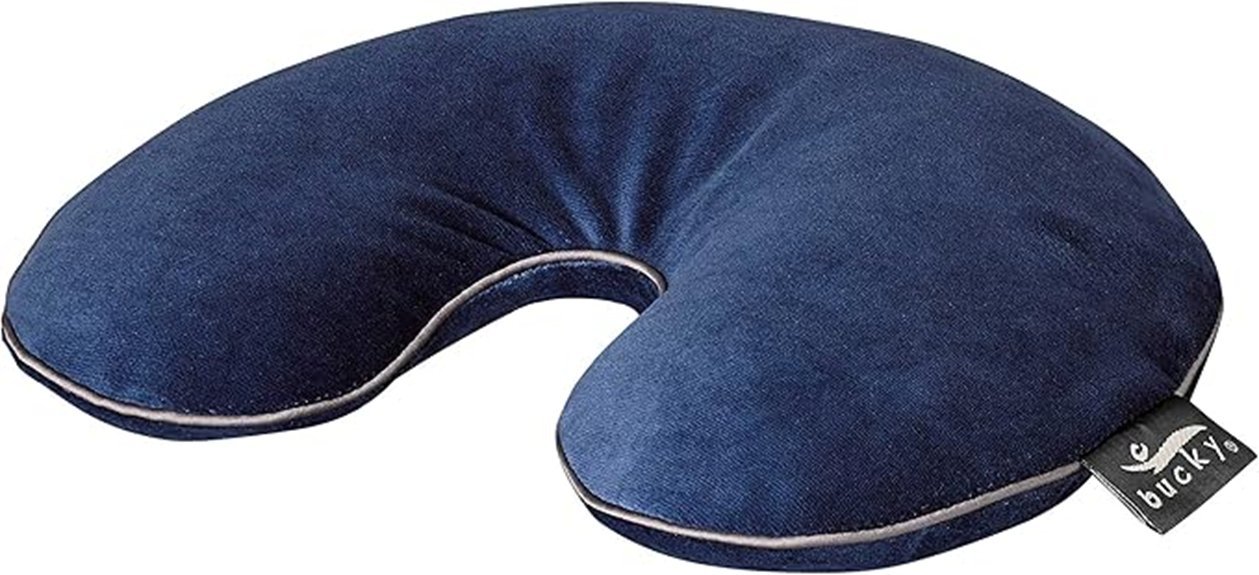 midnight blue u shaped pillow