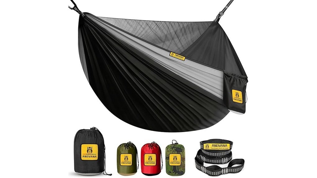 mosquito net hammock setup