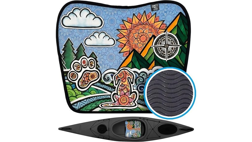 paw print kayak cushion