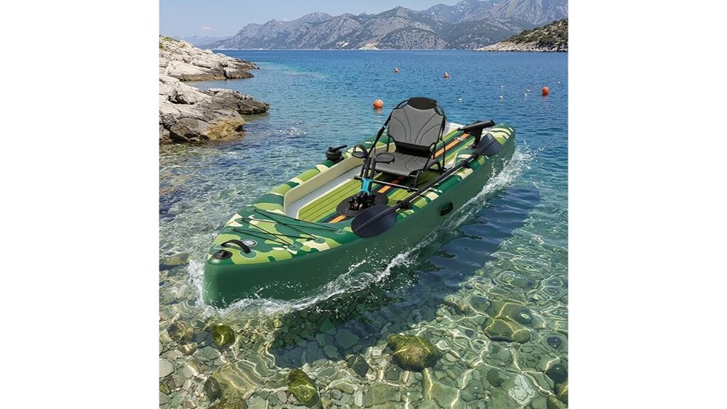 pedal powered inflatable fishing kayak
