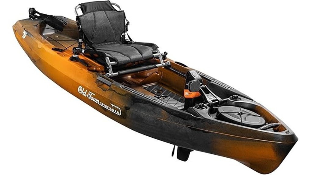 pedal powered solo fishing kayak