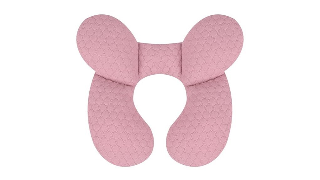 pink baby travel pillow