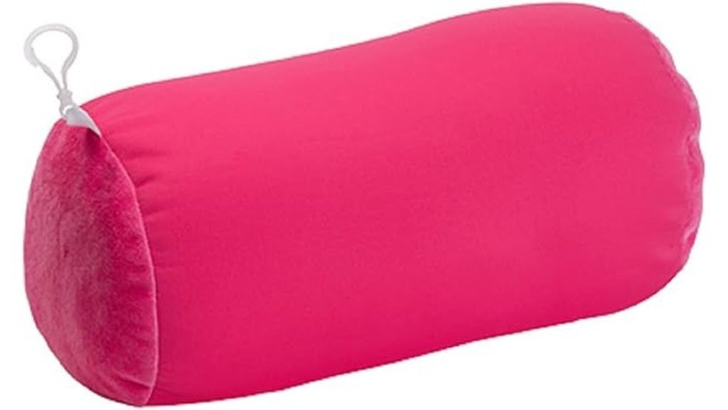 pink travel pillow bolster