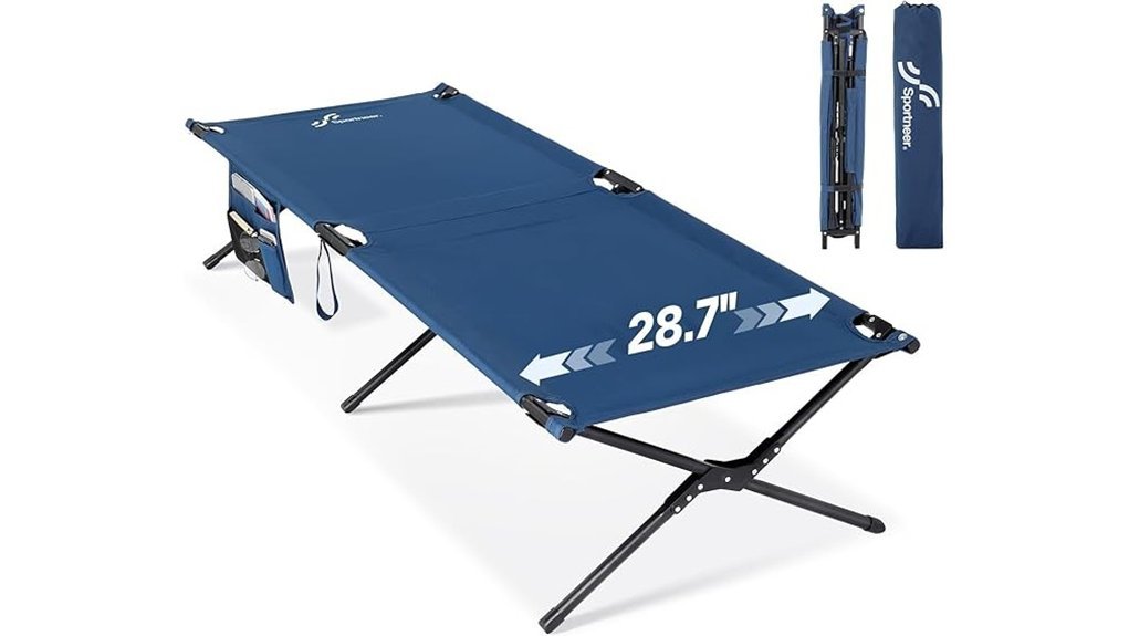 portable camping cot design