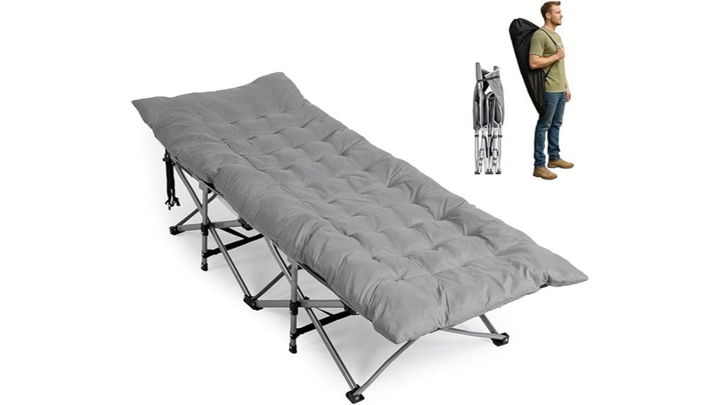 portable padded camping cot