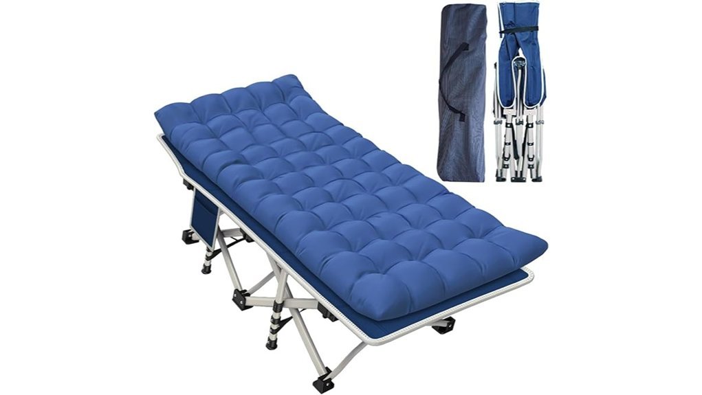 portable padded camping cot