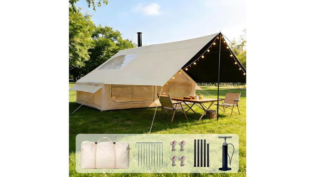 portable tent with pump