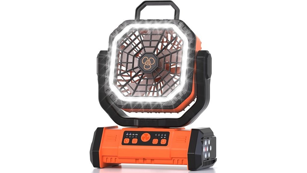 rechargeable camping fan light