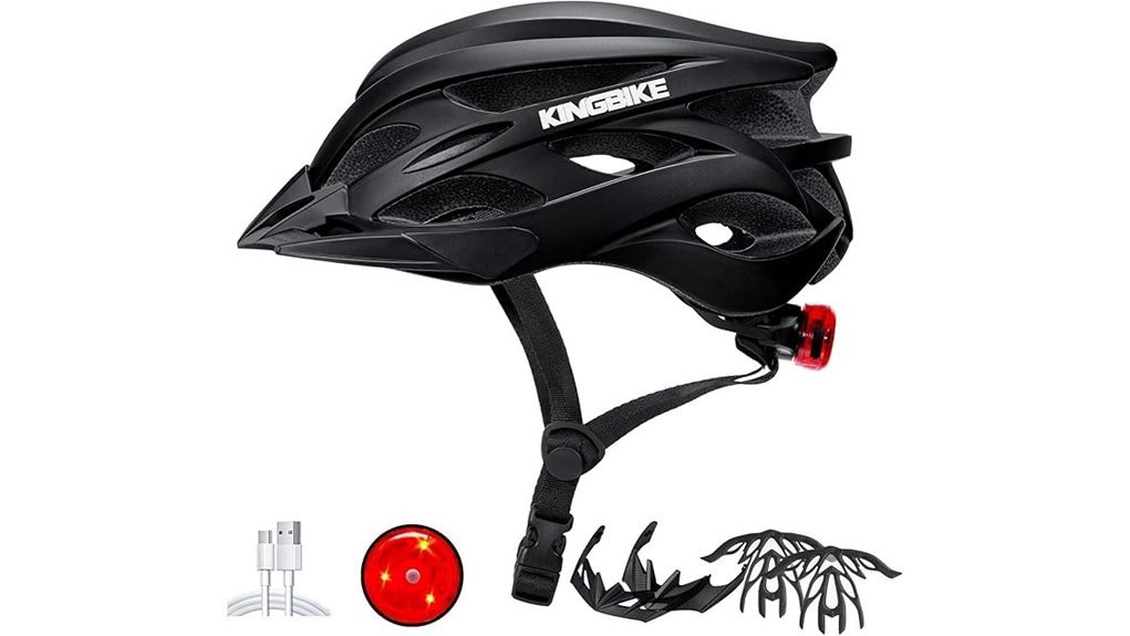 rechargeable light bike helmet