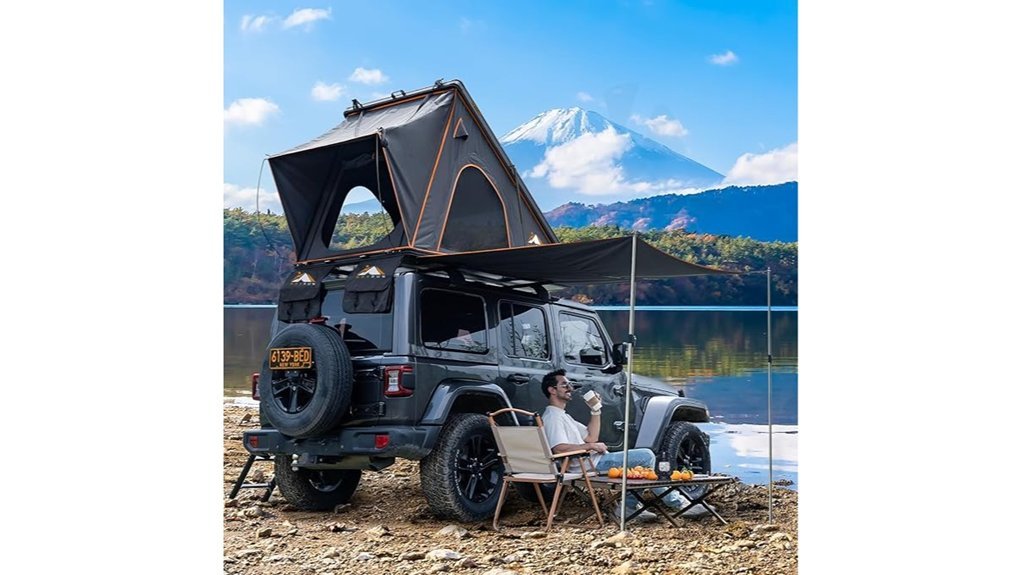 rooftop tent with awning