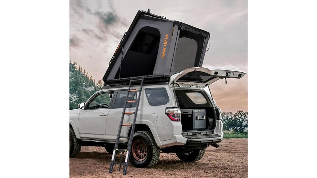 sanhima rooftop tent with lights