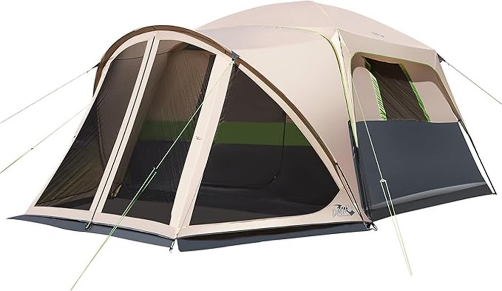 screened porch camping tent