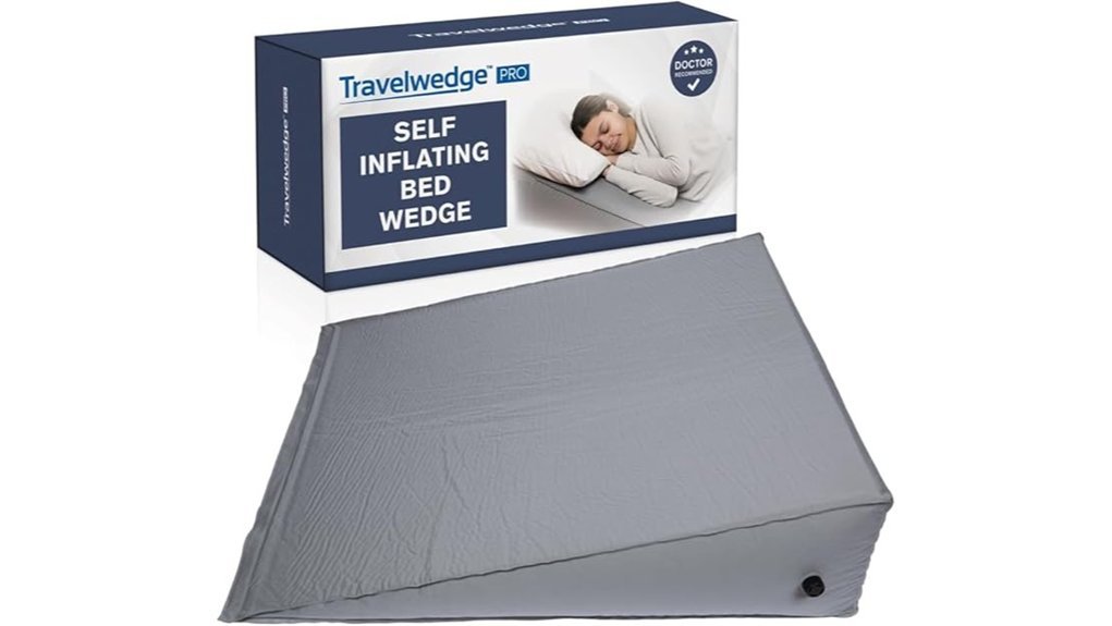 self inflating wedge pillow