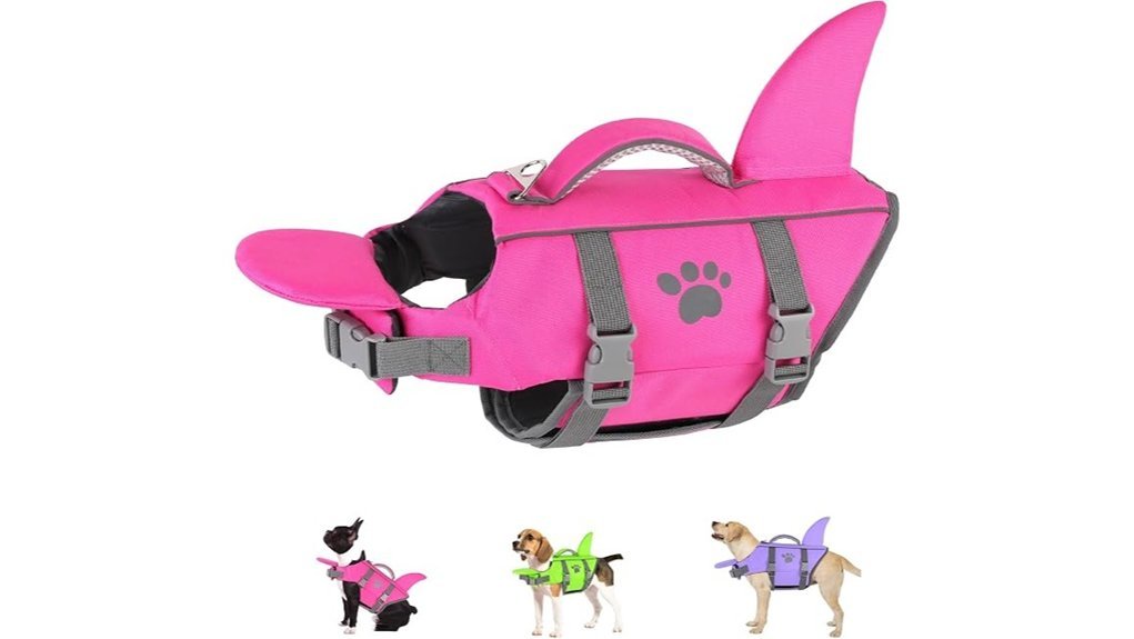 shark themed dog life jacket