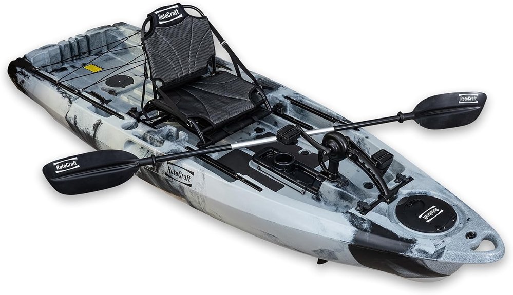 single pedal fishing kayak