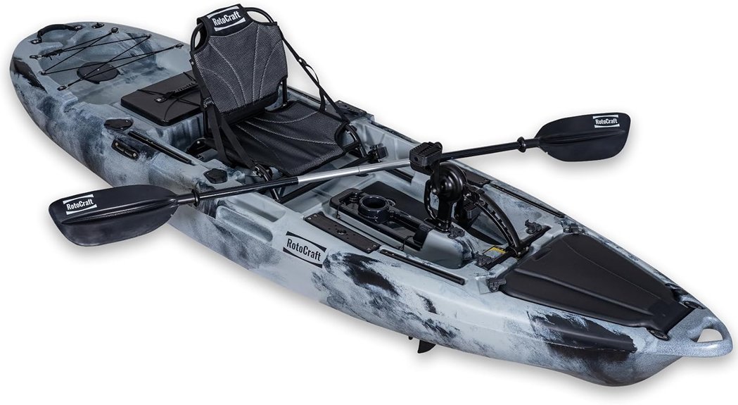 single pedal fishing kayak