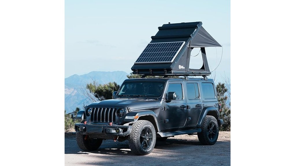 solar powered rooftop camping tent