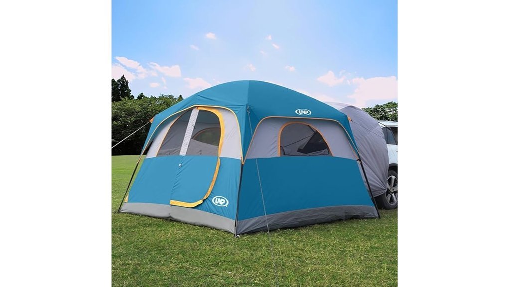 spacious camping tent for six