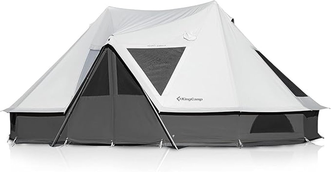 spacious canvas camping tent