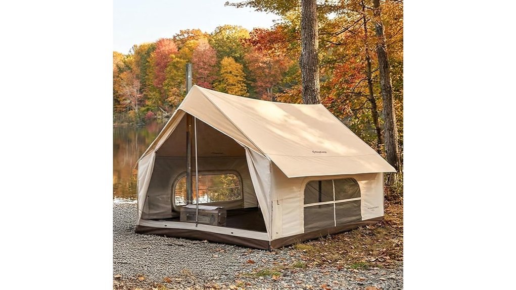 spacious canvas camping tent