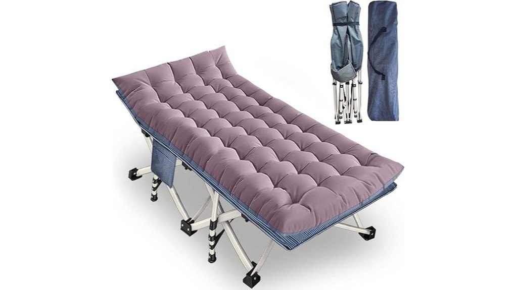 spacious comfortable camping cot