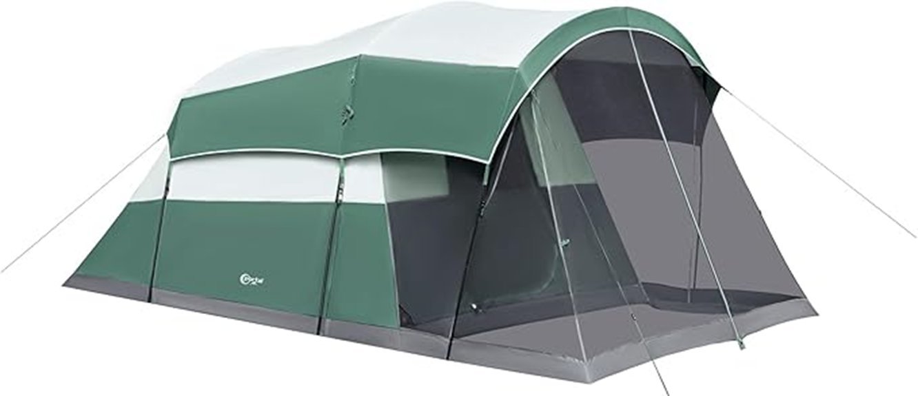 spacious family camping tent