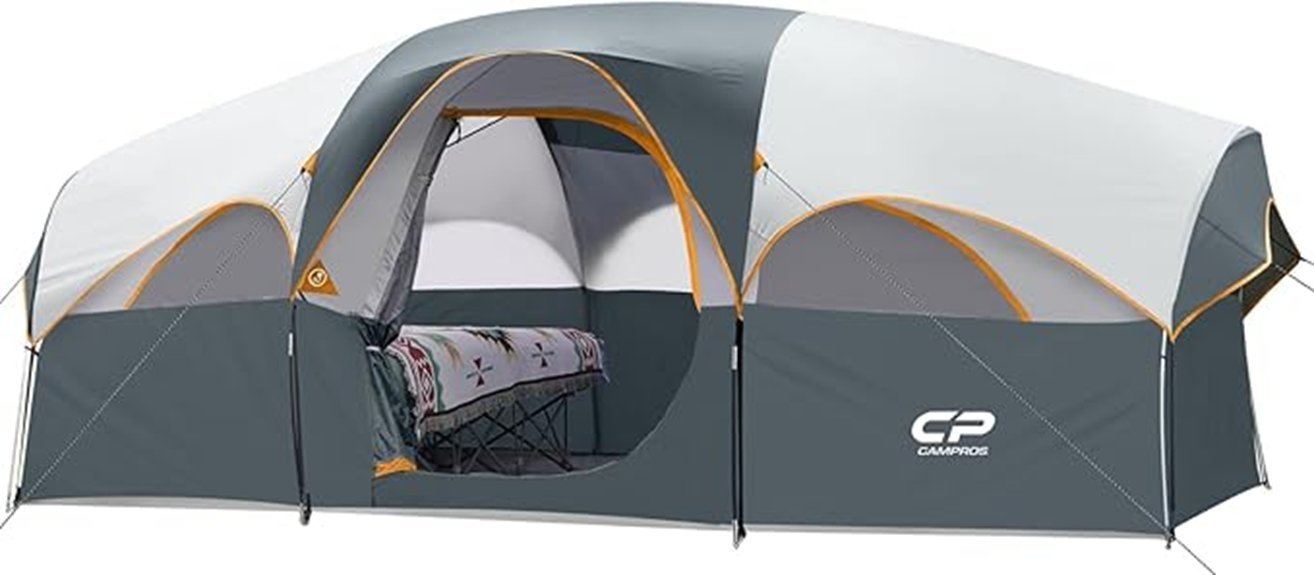 spacious family camping tent