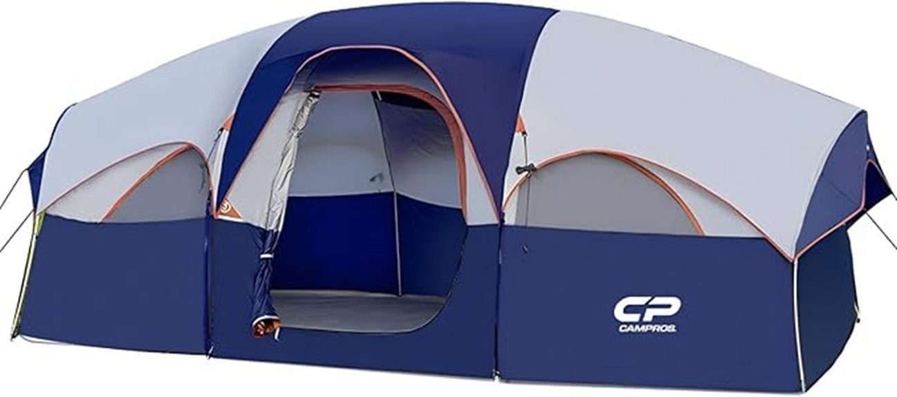 spacious family camping tent