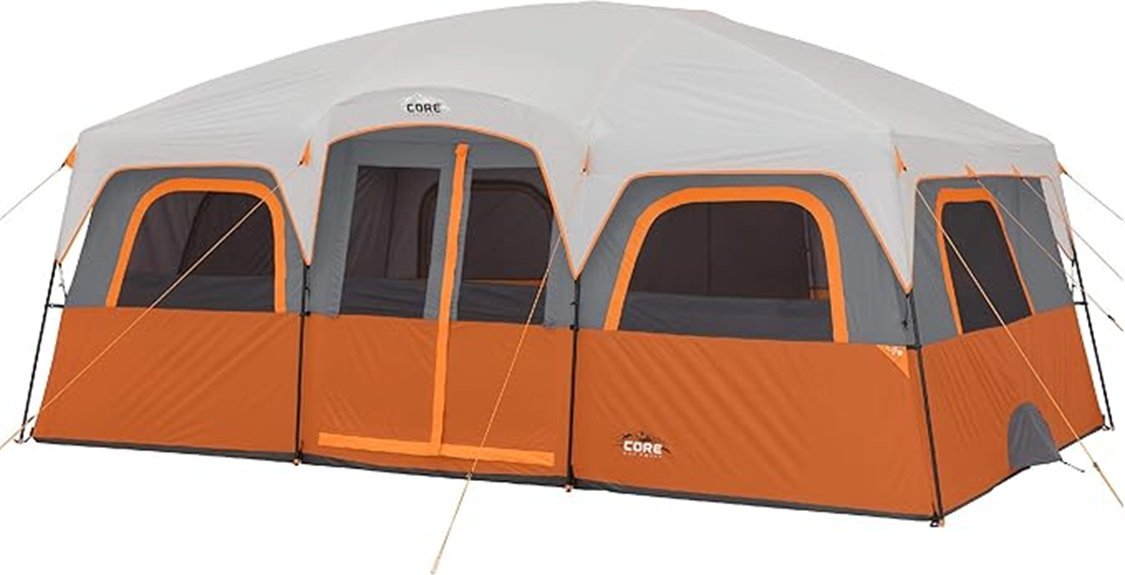 spacious family camping tent