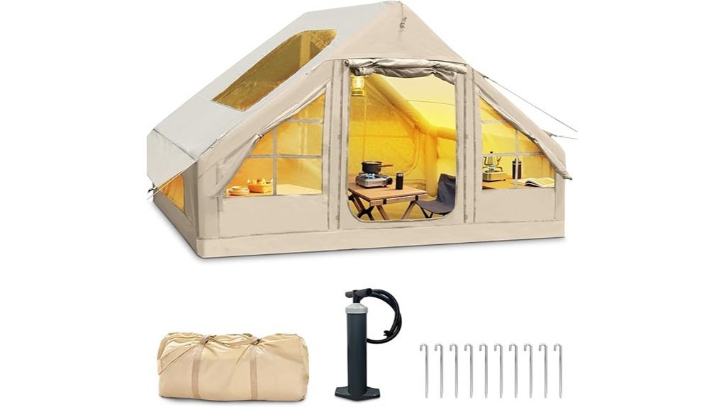 spacious inflatable tent design