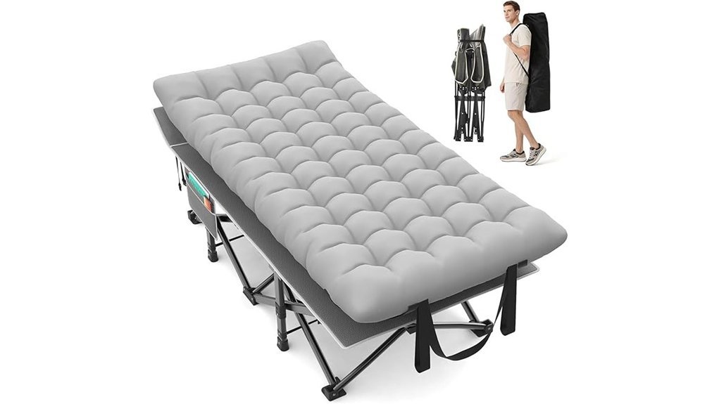 spacious portable camping bed