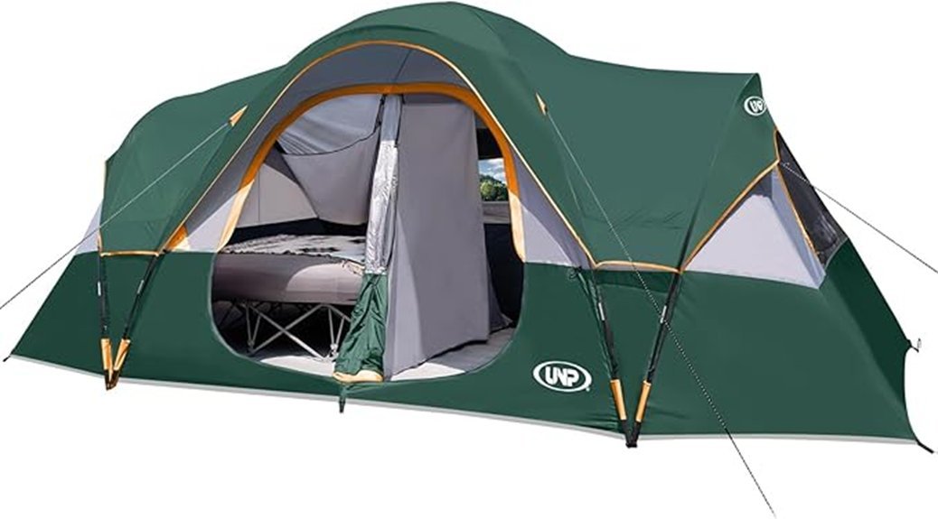 spacious waterproof camping tent
