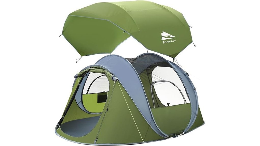 spacious waterproof camping tent