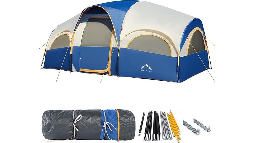 spacious waterproof family tent