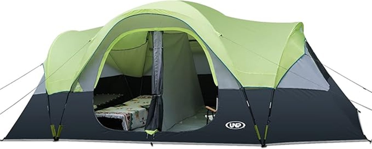 spacious waterproof family tent